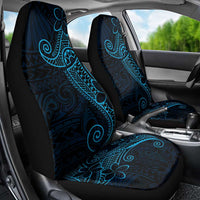 Black Blue Polynesian Tribal Car Seat Cover - Polynesian Pride