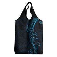 Black Blue Polynesian Tribal Grocery Bag LT9 - Polynesian Pride