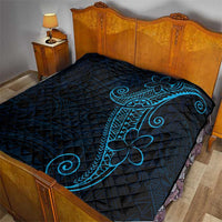 Black Blue Polynesian Tribal Quilt - Polynesian Pride