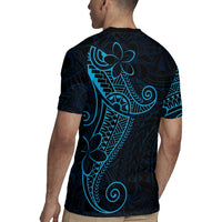 Black Blue Polynesian Tribal Rugby Jersey LT9 - Polynesian Pride