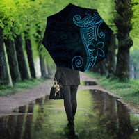Black Blue Polynesian Tribal Umbrella LT9 - Polynesian Pride