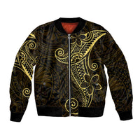 Black Gold Polynesian Tribal Bomber Jacket - Polynesian Pride