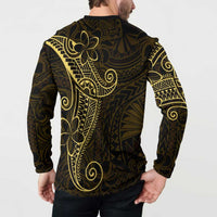 Black Gold Polynesian Tribal Button Sweatshirt LT9 - Polynesian Pride