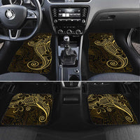 Black Gold Polynesian Tribal Car Mats LT9 Set 4pcs Gold - Polynesian Pride