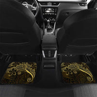 Black Gold Polynesian Tribal Car Mats LT9 Set 2pcs - Back Gold - Polynesian Pride