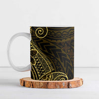Black Gold Polynesian Tribal Ceramic Mug LT9 Gold - Polynesian Pride