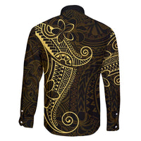 Black Gold Polynesian Tribal Family Matching Short Sleeve Bodycon Dress and Hawaiian Shirt - Polynesian Pride