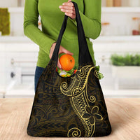Black Gold Polynesian Tribal Grocery Bag LT9 - Polynesian Pride