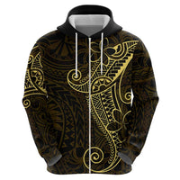 Black Gold Polynesian Tribal Hoodie - Polynesian Pride