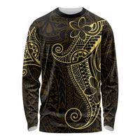 Black Gold Polynesian Tribal Long Sleeve Shirt LT9 Unisex Gold - Polynesian Pride