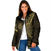 Black Gold Polynesian Tribal Padded Jacket - Polynesian Pride