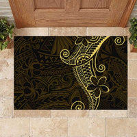 Black Gold Polynesian Tribal Rubber Doormat LT9 Gold - Polynesian Pride