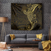 Black Gold Polynesian Tribal Tapestry - Polynesian Pride