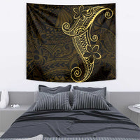 Black Gold Polynesian Tribal Tapestry - Polynesian Pride