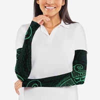 Black Green Polynesian Tribal Arm Sleeves - Polynesian Pride