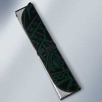 Black Green Polynesian Tribal Auto Sun Shade - Polynesian Pride