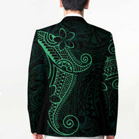 Black Green Polynesian Tribal Blazer - Polynesian Pride