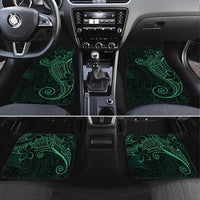 Black Green Polynesian Tribal Car Mats LT9 Set 4pcs Green - Polynesian Pride
