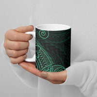 Black Green Polynesian Tribal Ceramic Mug LT9 - Polynesian Pride