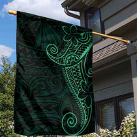 Black Green Polynesian Tribal Garden Flag - Polynesian Pride