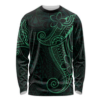 Black Green Polynesian Tribal Long Sleeve Shirt LT9 Unisex Green - Polynesian Pride