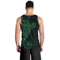 Black Green Polynesian Tribal Men Tank Top LT9 - Polynesian Pride