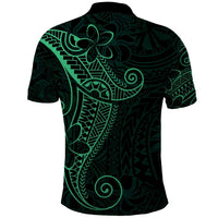 Black Green Polynesian Tribal Polo Shirt LT9 - Polynesian Pride
