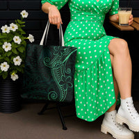 Black Green Polynesian Tribal Tote Bag - Polynesian Pride