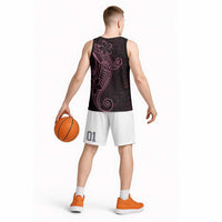 Black Pink Polynesian Tribal Basketball Jersey LT9 - Polynesian Pride