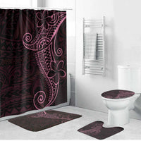 Black Pink Polynesian Tribal Bathroom Set - Polynesian Pride
