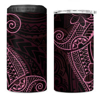 Black Pink Polynesian Tribal 4 in 1 Can Cooler Tumbler LT9 One Size: 16 oz Pink - Polynesian Pride