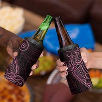 Black Pink Polynesian Tribal 4 in 1 Can Cooler Tumbler LT9 - Polynesian Pride