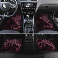 Black Pink Polynesian Tribal Car Mats LT9 Set 4pcs Pink - Polynesian Pride