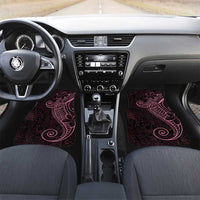 Black Pink Polynesian Tribal Car Mats LT9 Set 2pcs - Front Pink - Polynesian Pride