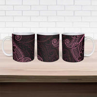 Black Pink Polynesian Tribal Ceramic Mug LT9 - Polynesian Pride