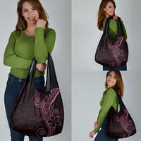 Black Pink Polynesian Tribal Grocery Bag LT9 - Polynesian Pride