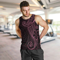 Black Pink Polynesian Tribal Men Tank Top LT9 Pink - Polynesian Pride