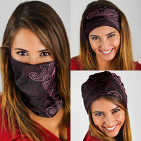 Black Pink Polynesian Tribal Neck Gaiter - Polynesian Pride