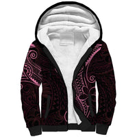 Black Pink Polynesian Tribal Sherpa Hoodie LT9 Unisex Pink - Polynesian Pride