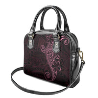 Black Pink Polynesian Tribal Shoulder Handbag - Polynesian Pride