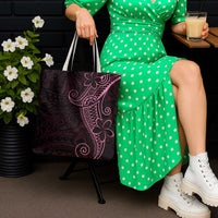 Black Pink Polynesian Tribal Tote Bag - Polynesian Pride