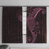 Black Pink Polynesian Tribal Window Curtain - Polynesian Pride