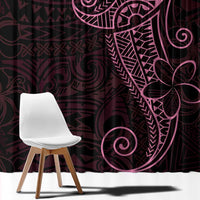 Black Pink Polynesian Tribal Window Curtain - Polynesian Pride
