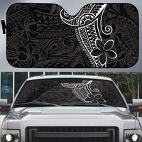 Black White Polynesian Tribal Auto Sun Shade - Polynesian Pride