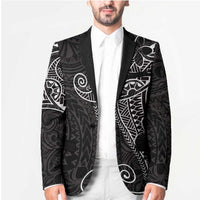 Black White Polynesian Tribal Blazer - Polynesian Pride