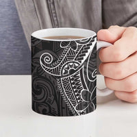 Black White Polynesian Tribal Ceramic Mug LT9 - Polynesian Pride