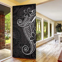 Black White Polynesian Tribal Door Cover LT9 - Polynesian Pride