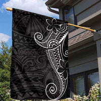 Black White Polynesian Tribal Garden Flag - Polynesian Pride