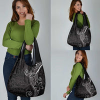 Black White Polynesian Tribal Grocery Bag LT9 - Polynesian Pride