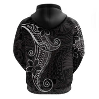 Black White Polynesian Tribal Hoodie - Polynesian Pride